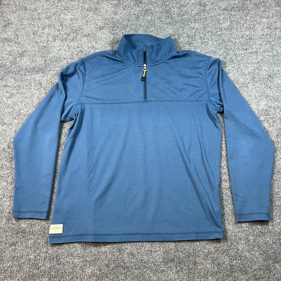Quiksilver Other - Quiksilver Waterman Sweatshirt Mens Large Blue Mock Neck Quarter Zip Athleisure